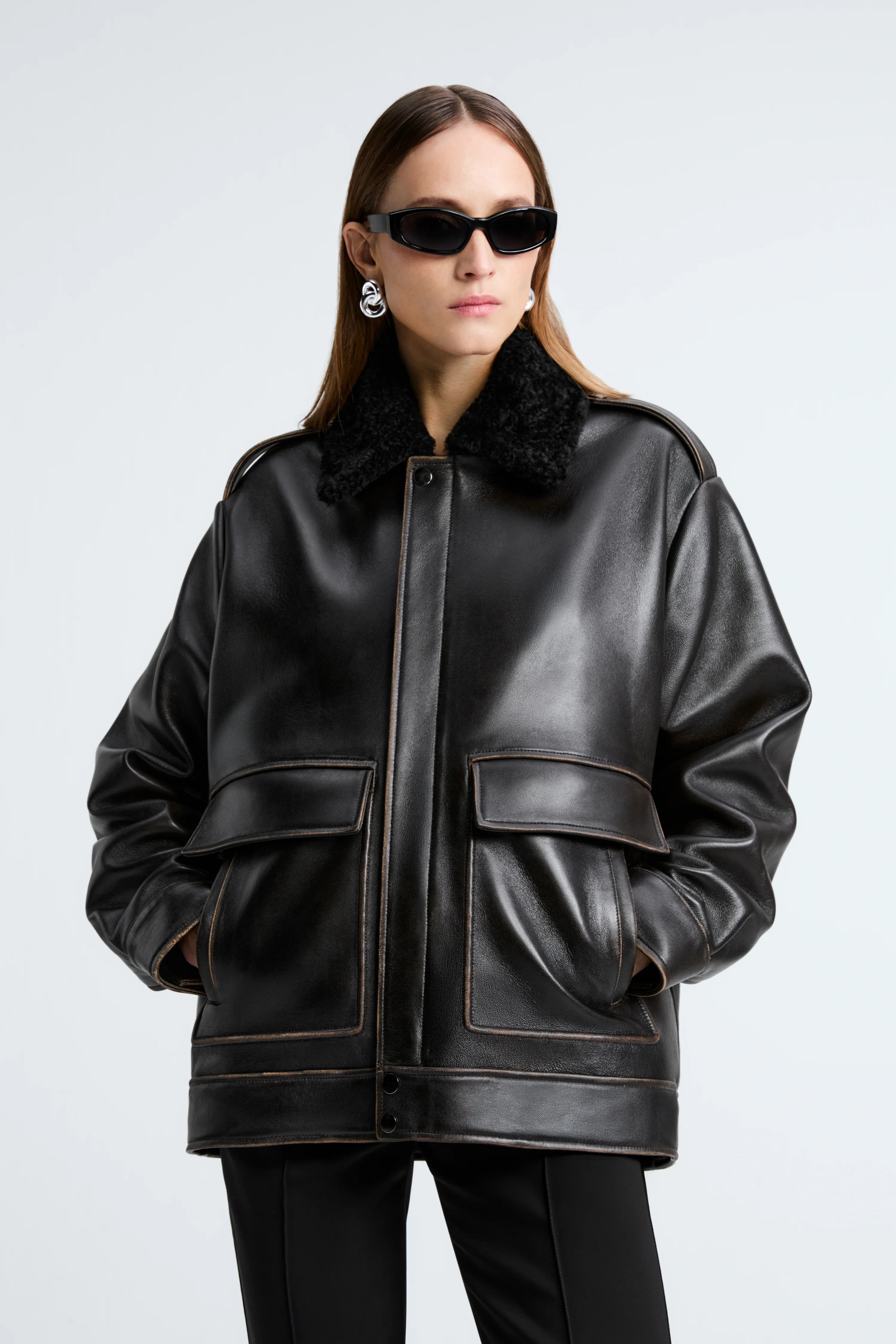 Drey Shearling Collar - Image 3